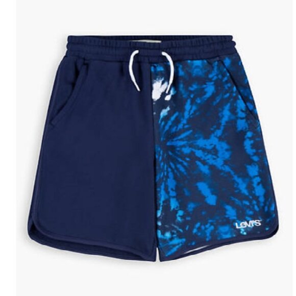 NWT - Levi’s Big Boys Tie Dye Hoodie Sweatshirt + Shorts Set, Blue  - Size XL - Picture 5 of 13